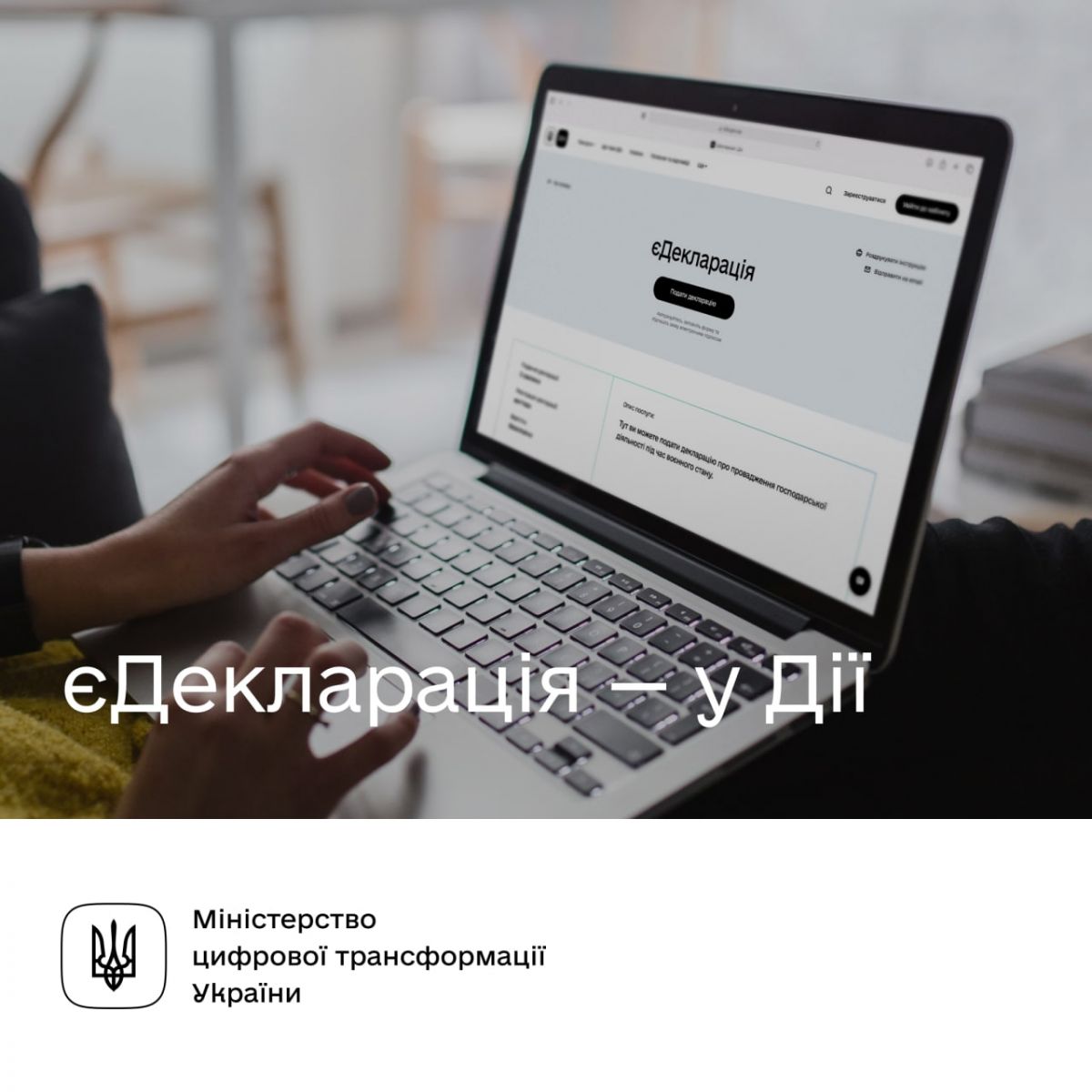Нова послуга для підприємців на порталі Дія - єДекларація